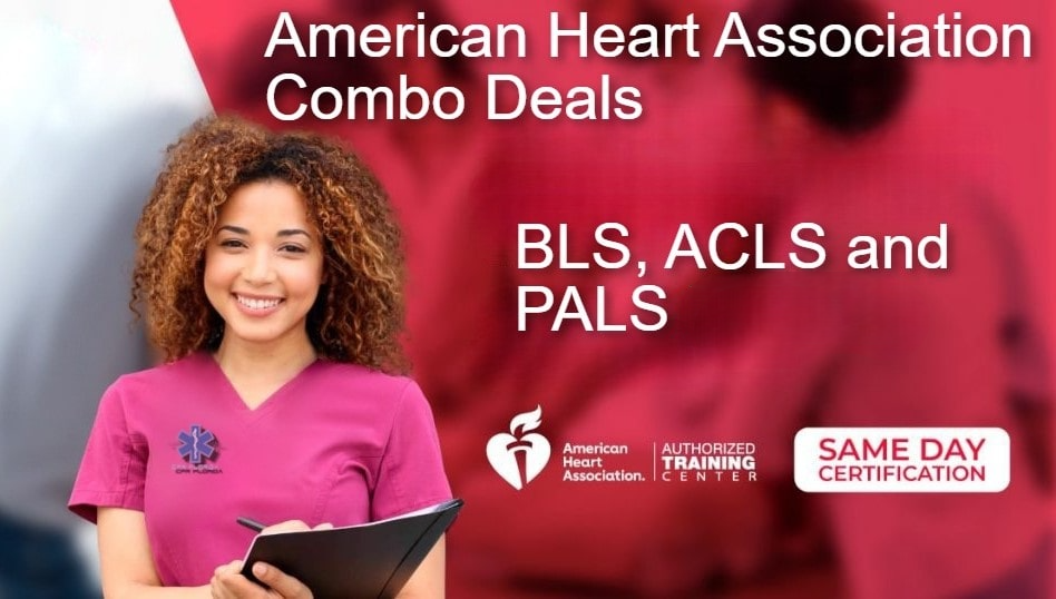 AHA bls acls pals certification classes, renewals and blended