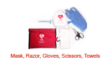 Mask, Razor, Gloves, Scissors, Towels