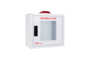 Alarmed aed Cabinet with alarm and strobe light