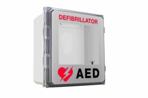 Outdoor AED Wall Cabinet Clear with Alarm